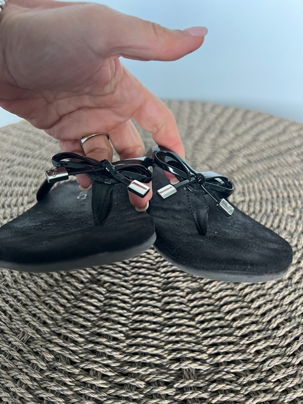 Vionic Black Bella Toe Thong Sandal size 6.5 - Picture 8 of 11